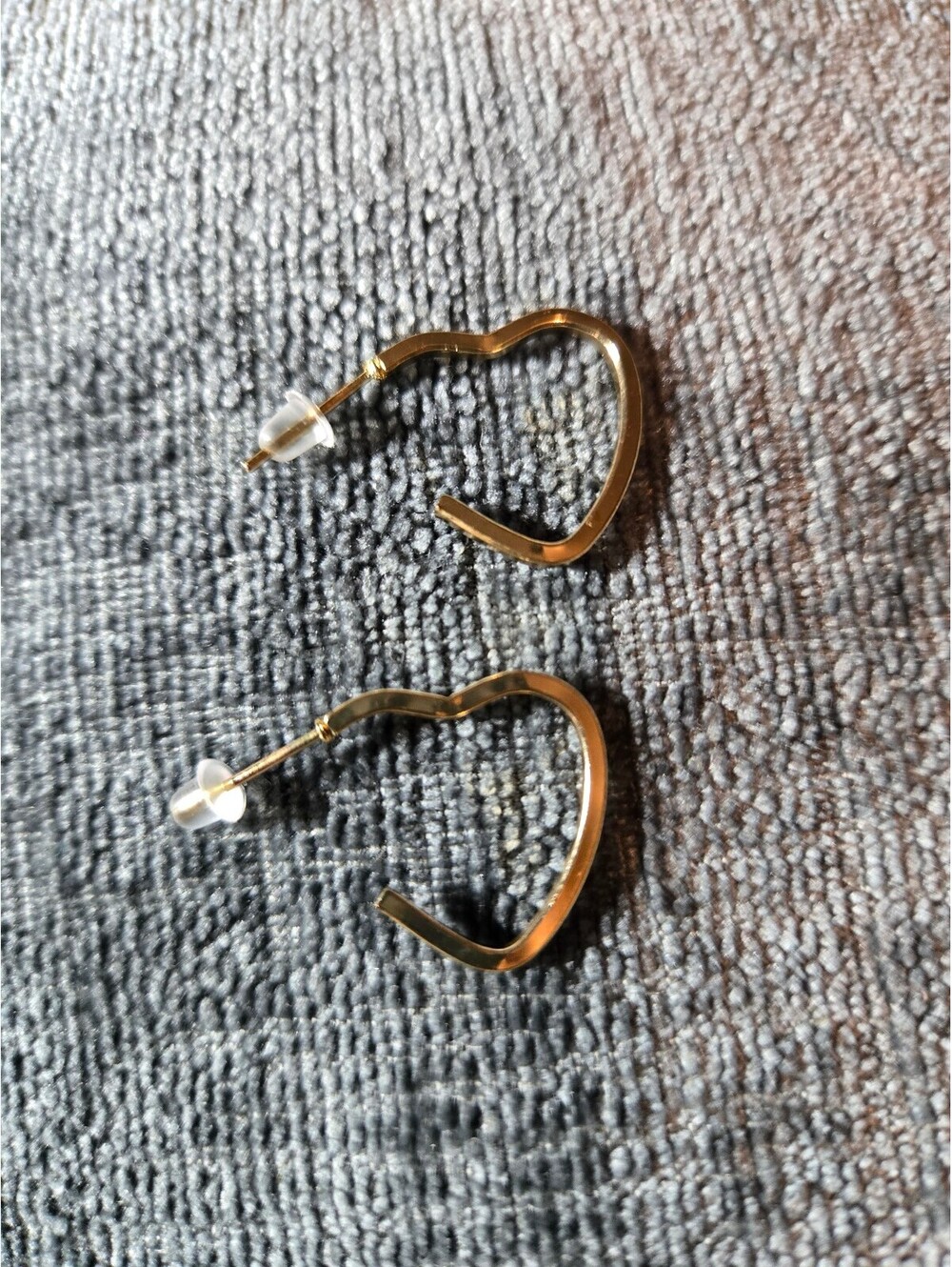 Gold Heart-Shaped Hoop Earrings – Lightweight, Stylish, and Perfect for Any time